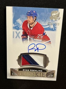 19-20 UD The Cup Hockey Rookie Patch Auto 75 Ryan Poehling /249 - Photo 1/2