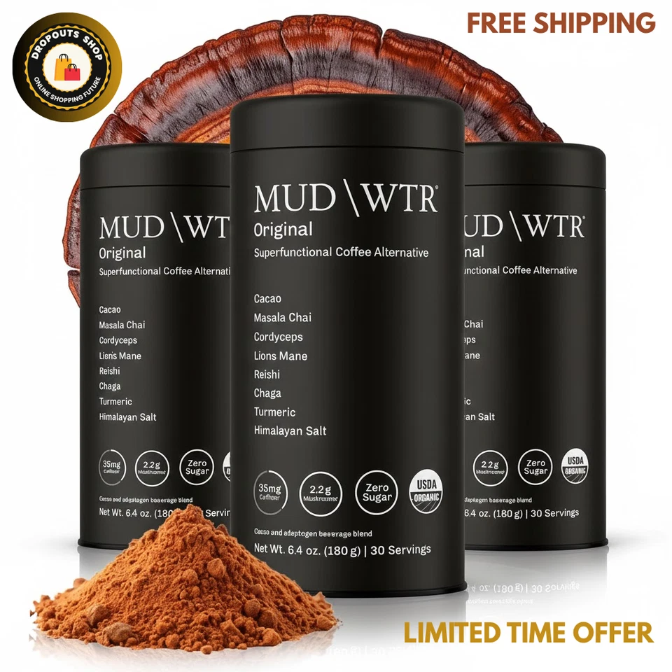 3 Sellados MUD WTR Agua Sunrise Cacao 30 Porciones Café Champiñón MUDWTR ex 12/26 Foto 1 de 4