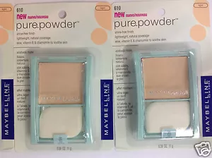 (LOTE DE 3) POLVO PURO MAYBELLINE #610 LIGERO NUEVO. - Imagen 1 de 2