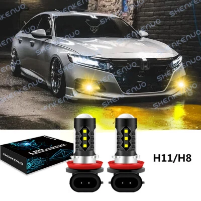 For 2013 2014 2015 Honda Accord Golden Yellow H11 H8 LED Fog Driving Light Bulbs - Image 1 of 4
