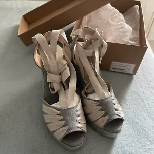 Penelope Chilvers High Catalina Sky Espadrille Wedge Size 5 - Picture 1 of 8