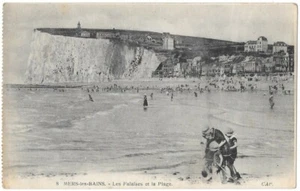   MERS-LES-BAINS 80 Les Falaises et la plage La Somme CPA animée écrite ~1910 - Picture 1 of 2