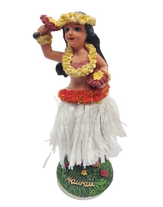Vintage Hula Girl Car Dash Dancing Figur Bobble Hawaii Tiki Bar Aloha Figur - Bild 1 von 7