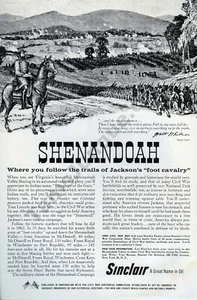 1961 Sinclair Oil Shenandoah Valley Jackson anuncio impreso antiguo gran idea de regalo (1888) - Imagen 1 de 1