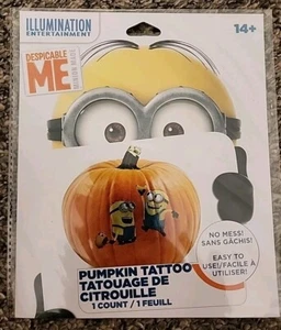 Despicable Me Minions Pumpkin Tattoo 1 Count Phil Halloween 14+ - Picture 1 of 5