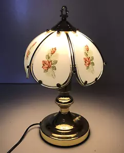 Vintage Glass Floral Lamp By Carramar Lighting - Picture 1 of 12