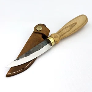 Handgeschmiedetes Sloyd Tranchiermesser - Klinge aus Kohlenstoffstahl. Löffel Tranchiermesser - Bild 1 von 11