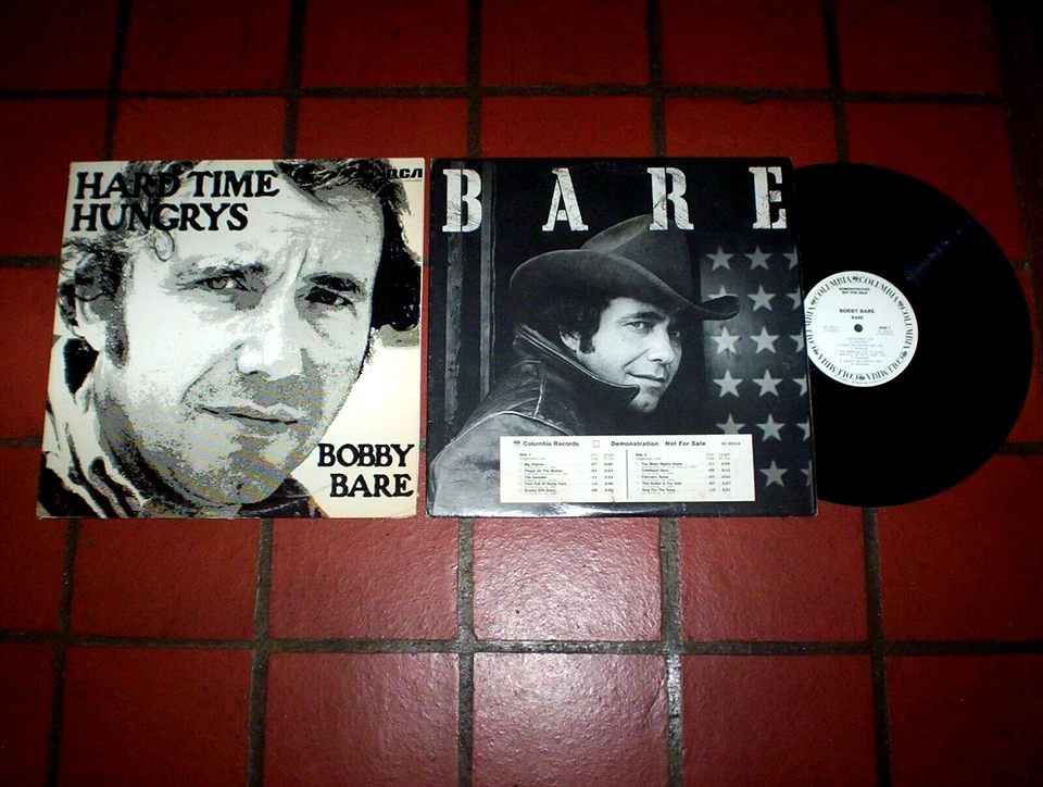BOBBY BARE / Shel Silverstein ( 2 ) LP lot: HARD TIME HUNGRYS / BARE promo VG++ - Image 1 of 1