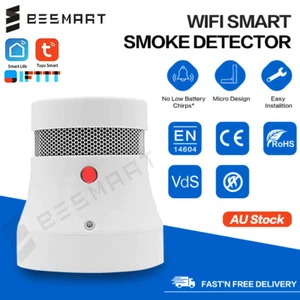 Wireless WiFi Smart Smoke Detector Sensor Fire Protection Security Alarm System - Picture 1 of 12
