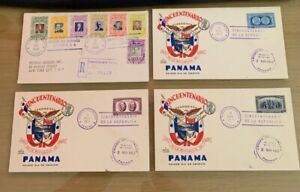 B5098 Panama mixed con, fdcs, airmails +registered covers from 1950s X 10 NR