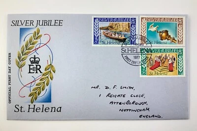 St Helena FDC First Day Cover 1977 Silver Jubilee Queen Elizabeth II HH341 - Image 1 of 4