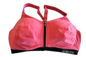 Victoria's Secret Knockout Sport BH Frontreißverschluss Bügel Gr. 38 D pink & schwarz - Bild 1 von 8