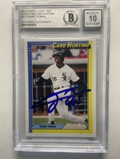 2019 Topps X Gary Vee Card Hunting #C2 Frank Thomas Signed Card Beckett Auto 10