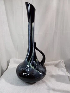 Vintage Royal Haeger Black Large Vase Ewer Drip Glaze 60s pottery NICE - Picture 1 of 23