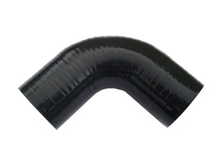 ID 2" - 2" /50MM 90° DEGREE PIPE TURBO BLACK SILICONE ELBOW COUPLER HOSE - Bild 1 von 11