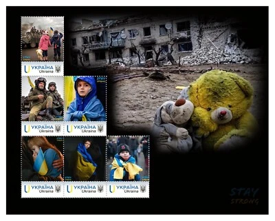 Sheet of Postage Stamps "WAR IN UKRAINE" - Image 1 of 4