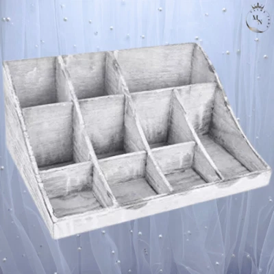 Organizador de estación de café de madera con soporte de condimentos de 10 compartimentos granja Foto 1 de 4