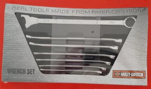 NOS NEU 2001 Harley-Davidson USA 7-teiliges SAE poliertes Chrom Schraubenschlüssel-Set HDX1207 - Bild 1 von 10