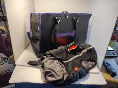 SHARPER IMAGE Portador de Perros Mascotas Bolso de Mano Negro Malla 17x12x9” CHAQUETA ACOLCHADA ADICIONAL NUEVA Foto 1 de 4