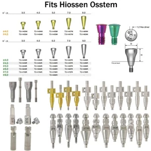 Dental Healing Abutment Impression Coping Transfer Analog Fits Hiossen Oss ET - Picture 1 of 167