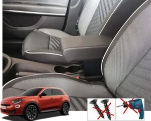 Reposabrazos central para FIAT 600 HYBRID cuero ecológico negro SIN BORROS calidad superior @@ - Imagen 1 de 4