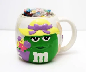 Grüner M&M’s großer Kaffeebecher Galerie 2003 Frühlingsmotiv Vintage - Bild 1 von 9