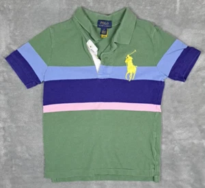 Polo Ralph Lauren Kids Size 5 Green Blue Pink Short Sleeve - Picture 1 of 8