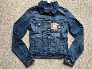 AEROPOSTALE Women Junior Denim Jean Jacket Medium Wash Seriously Stretchy XSmall - Picture 1 of 12