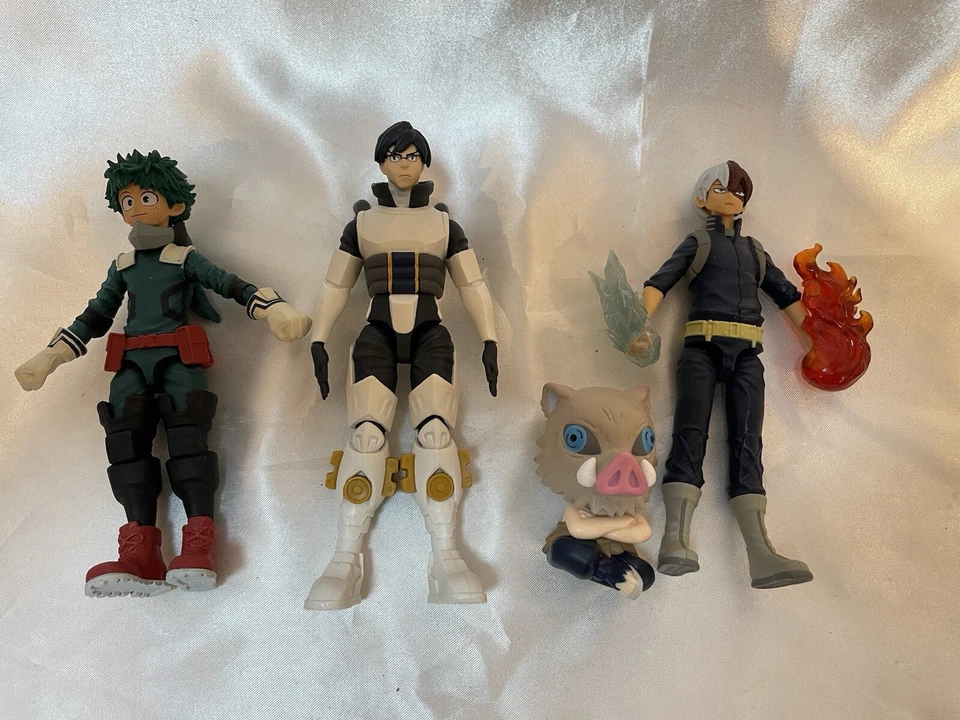 Lote de 4 figuras McFarlane My Hero Academia 2021 Demon Slayer My Hero Izuku Foto 1 de 4