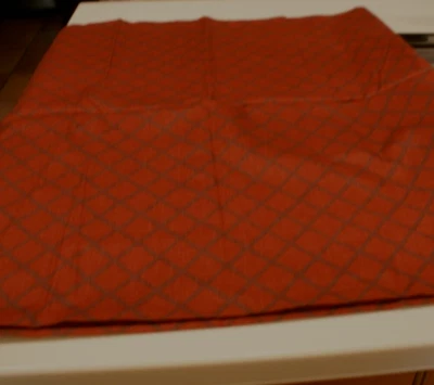 MEZCLA DE ALGODÓN PESADO 50" X 50" MANTEL ROJO INTENSO RAYAS MARRÓN OSCURO Foto 1 de 3