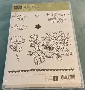 Stampin' Up!  ~Flores de cumpleaños~Juego de sellos de goma~ ¡Nuevo! Flores - Imagen 1 de 3