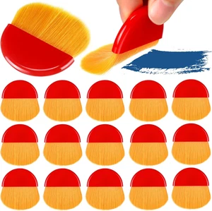 16 Pieces Flat Brush Applicator Artist Drawing Diamond Tools for Craft Gesso Oil - Picture 1 of 12