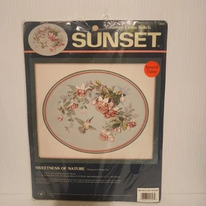 Sunset  Sweetness Of Nature 14" x 11" Counted Cross Stitch Kit- Opened Unused - Picture 1 of 5