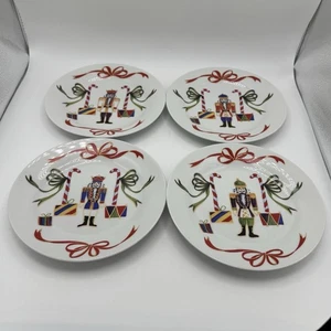 I Godinger & Co. NATALE Schiaccianoci Dessert Insalatiera Piatti Mai Usati Set di 4 - Foto 1 di 9