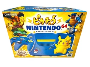 Used Pikachu Edition Nintendo 64 Pokemon Blue Yellow Console NUS-101 As Is 3290 - Picture 1 of 7