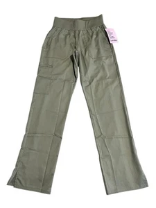 Landau Scrubs Womens XS Proflex Flat Front Cargo Jogger Seagrass Stretch NWT - Picture 1 of 12