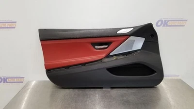 16 BMW M6 F12 CONVERTIBLE INTERIOR DOOR TRIM PANEL FRONT LEFT DRIVER BLACK RED - Imagem 1 de 4