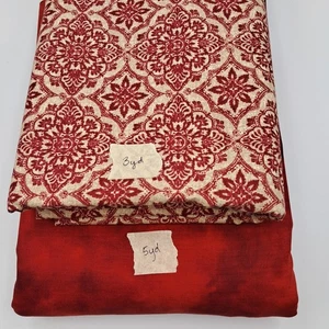 8 Yd of Quilt Cotton Fabric Timeless Treasures JoAnn Mottled Red Medallion - Picture 1 of 6