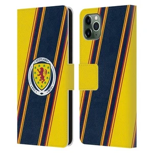SCOTLAND NATIONAL FOOTBALL TEAM LOGO 2 LEATHER BOOK CASE FOR APPLE iPHONE PHONES - Picture 1 of 16