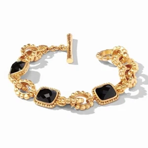 NUEVO SIN ETIQUETAS $275 Julie Vos Marbella Pulsera Negro - Imagen 1 de 8