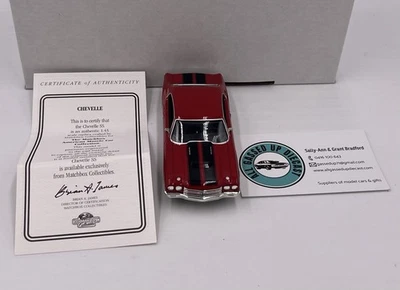 1:43 MATCHBOX CHEVELLE SS RED/BLACK AMERICAN MUSCLE MACHINES COLLECTION - Image 1 of 4