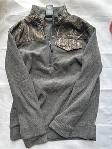 Realtree Fleece Mens Camo Quarter Zip  Pullover Hunting Outdoor - Picture 1 of 7