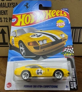 2025 HOT WHEELS CASE Q FERRARI 365 GTB4 COMPETIZIONE RACE DAY JOUR DE COURSE - Picture 1 of 3