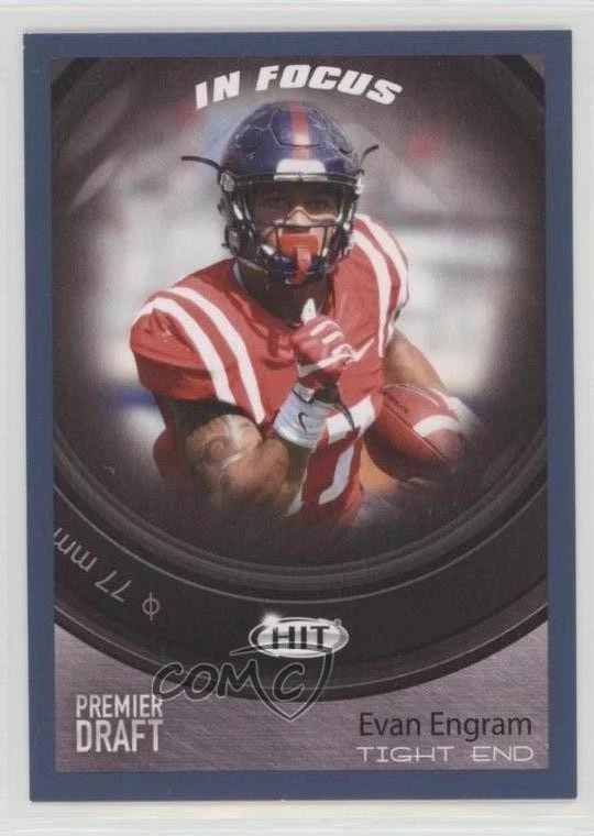 2017 Sage Hit In Focus Blue Evan Engram #48 Rookie RC - Image 1 of 2