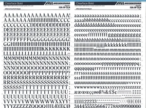 Letras de transferencia seca MECANORMA 329,36 CLN #858 CLEARFACE BOLD 10 mm - Imagen 1 de 2