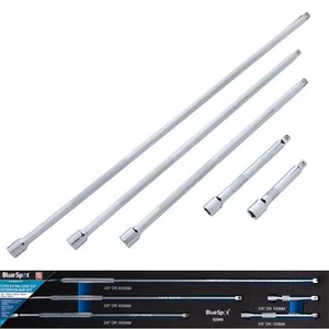 5pc 3/8 Drive Presa Prolunga Set 100 150 350 450 600mm extra Lungo 02089 - Foto 1 di 3