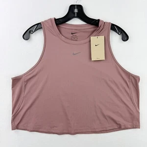 Nike One Classic Dri Fit Cropped Tank Size XL Womens Mauve FN2845 NWT - Picture 1 of 7