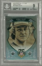 Robin Yount 2014 Panini Hall of Fame #83 09/75 BGS 9 9.5 X 3 Brewers Green Frame