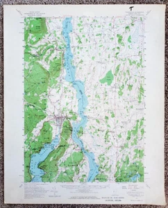 Ticonderoga NY VT 1959 USGS 15 Minute Topographic Map 1:62500 L. Champlain Topo - Picture 1 of 3