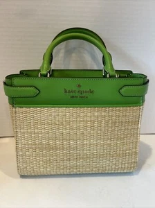 NWOT- Kate Spade Staci Straw Handbag - Picture 1 of 8